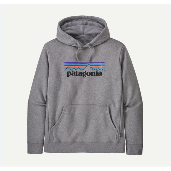 Patagonia Men's Regular Fit P-6 Logo Uprisal Hoody Pullover Heather Gray Small - Picture 1 of 10